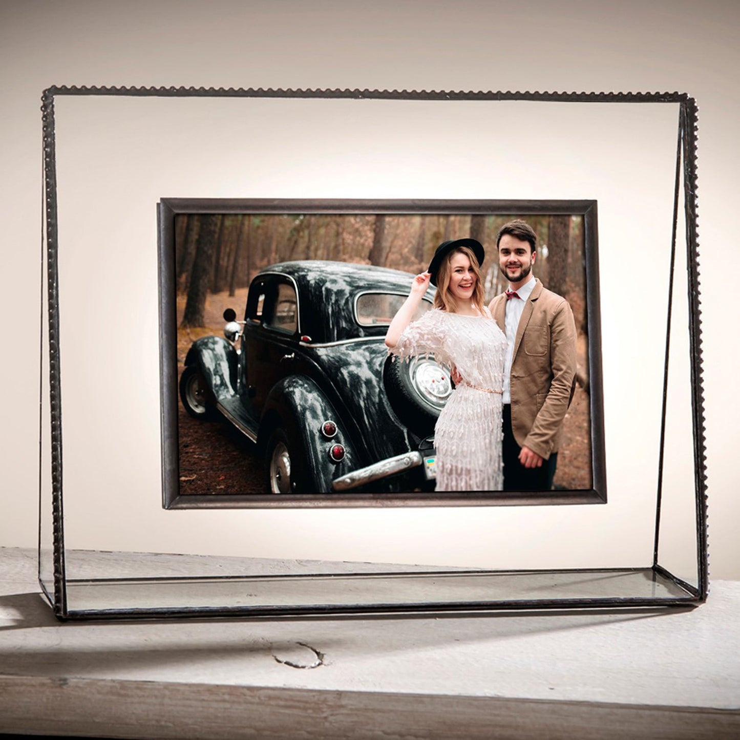 Pic 319 Clear Glass with Beaded Edge Frame Series
