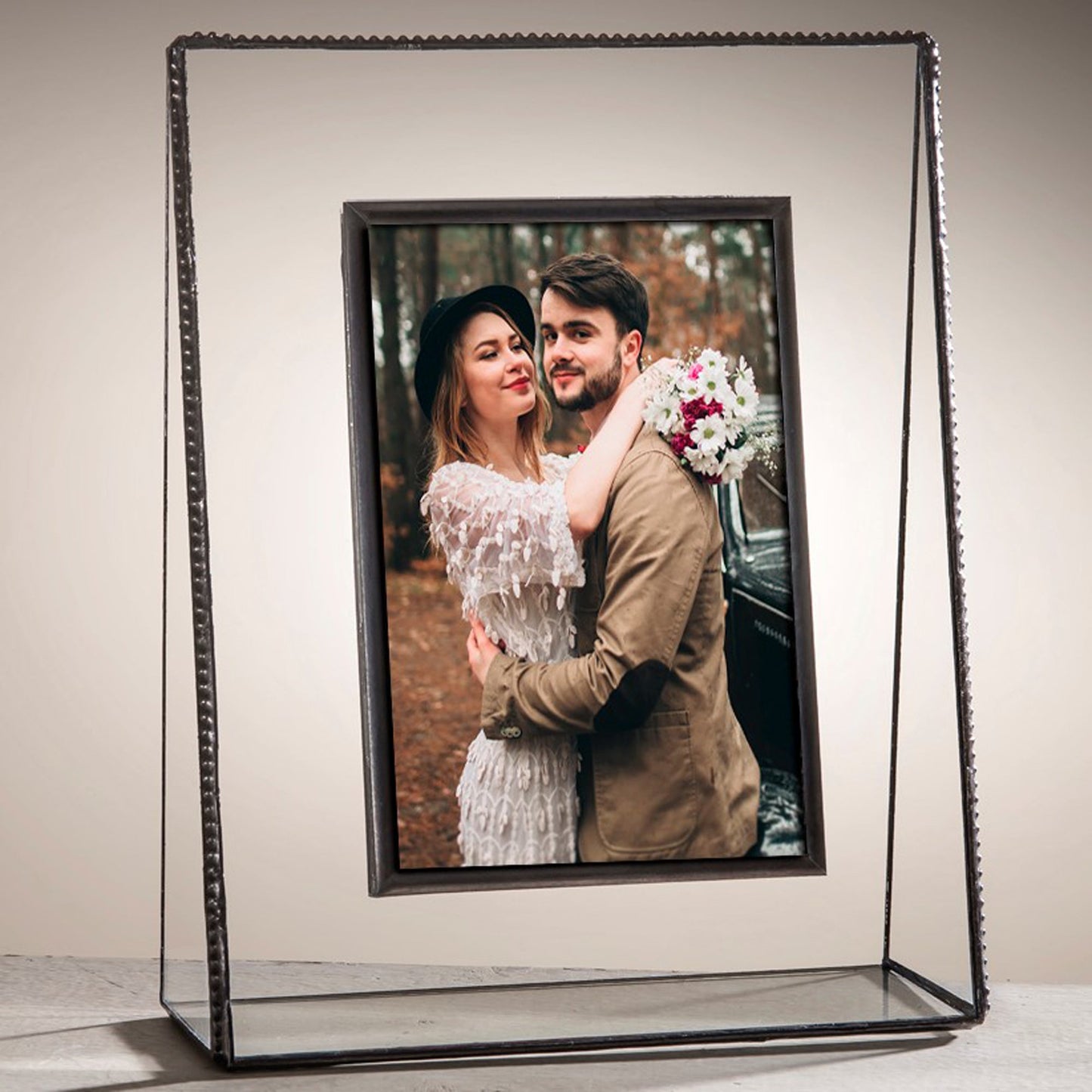 Pic 319 Clear Glass with Beaded Edge Frame Series