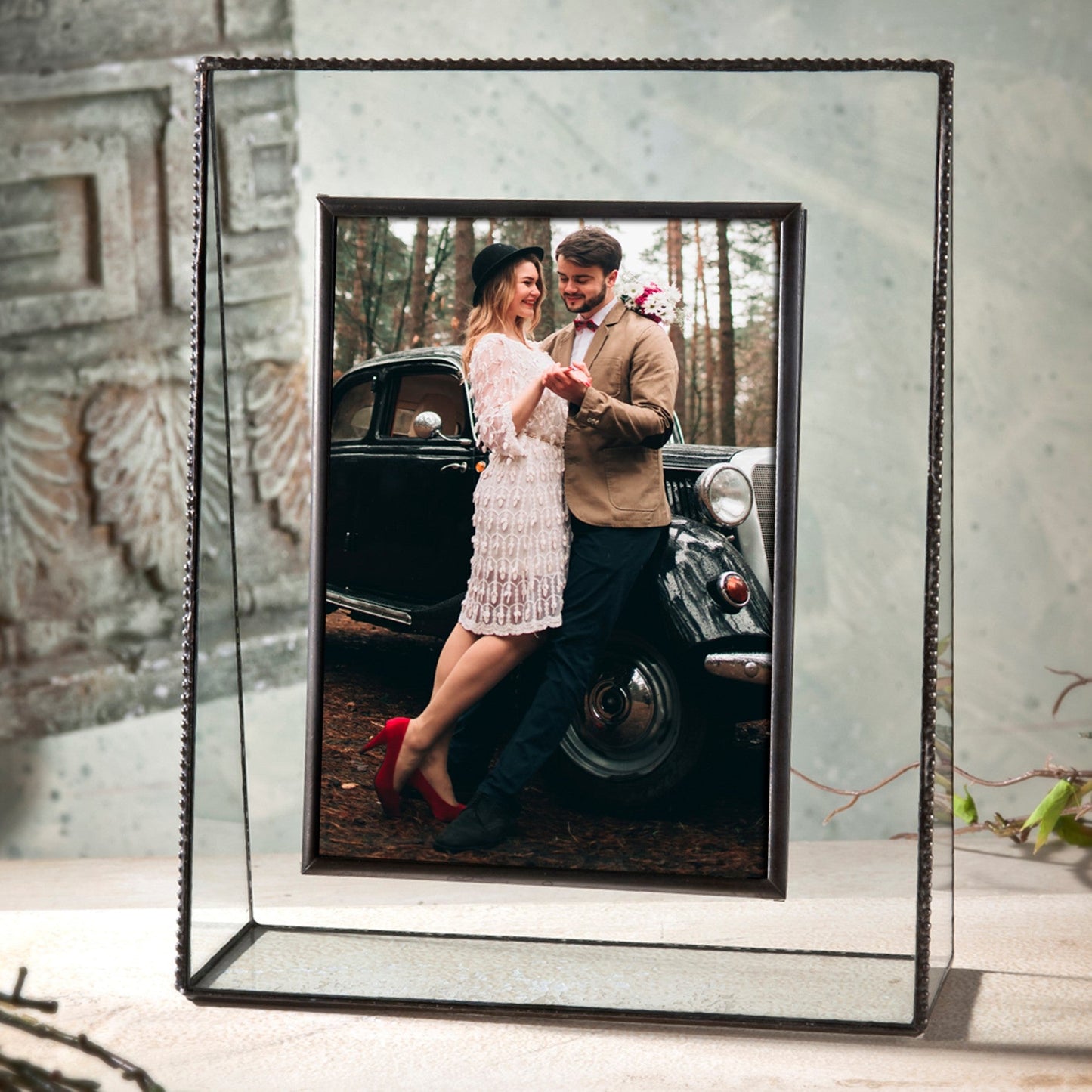 Pic 319 Clear Glass with Beaded Edge Frame Series