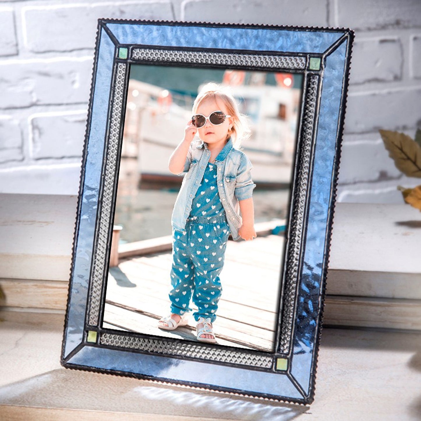 Pic 418 Pale Blue Glass - Easel Back Frame Series