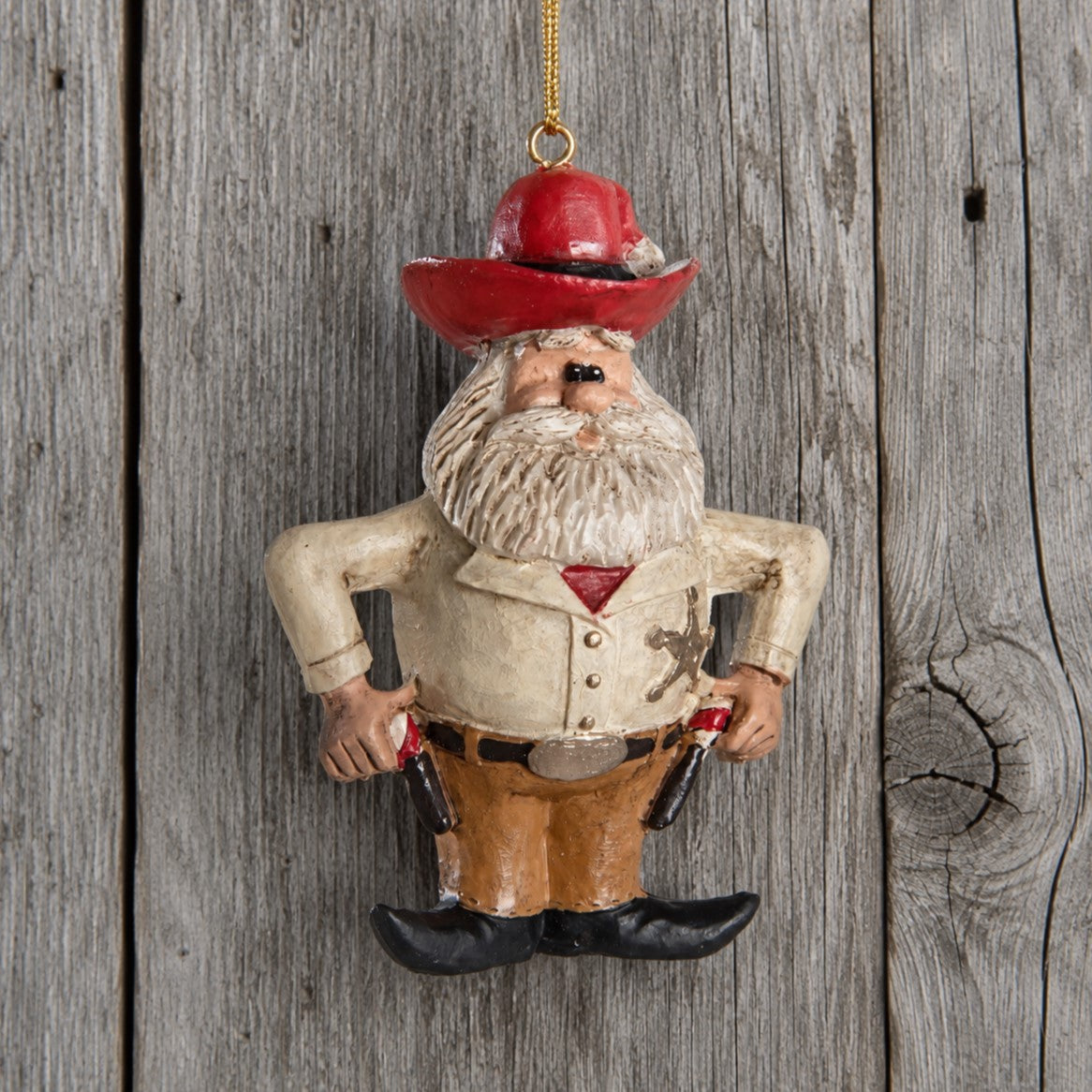 Cowboy Santa Ornament - Western Gift Shops - Bac 130