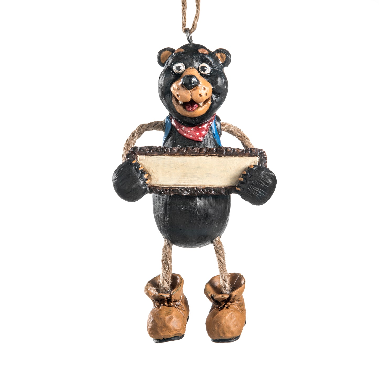 Bac 771 Hiking Bear with Sign Ornament