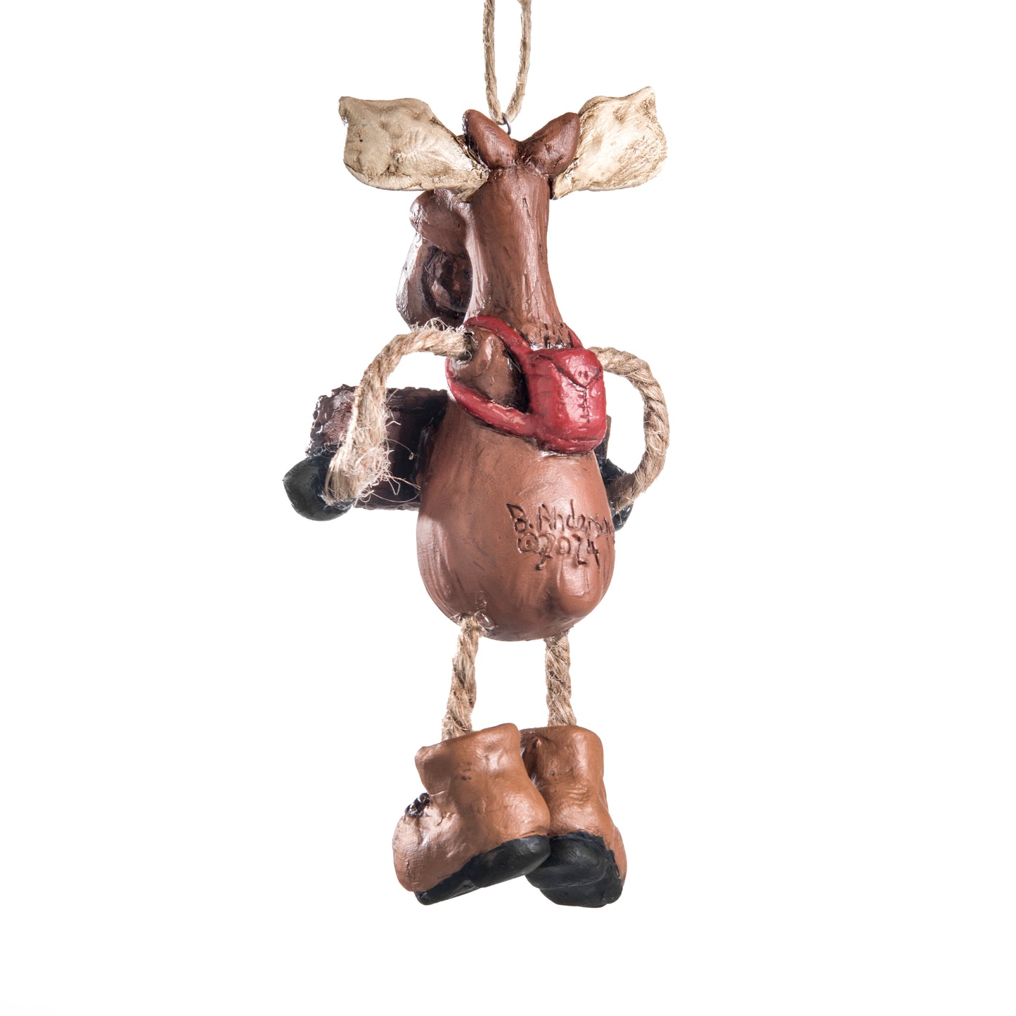 Bac 772 Hiking Moose Ornament