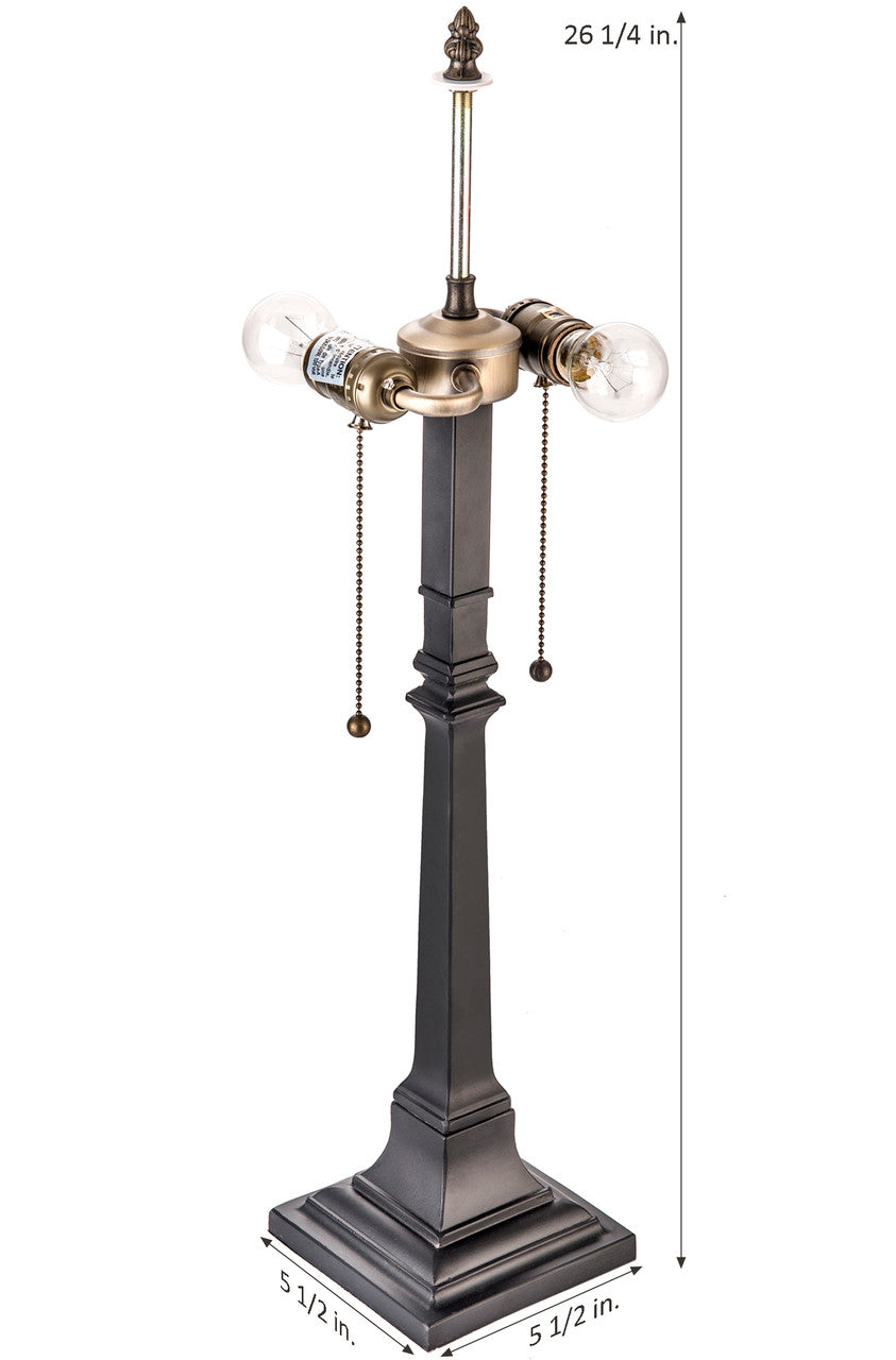 Lam 700 TB Ivory, Brown, Blue, Green Large Mission Table Lamp