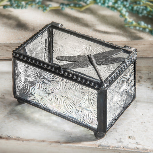 Box 291 Clear Florentine Dragonfly Box