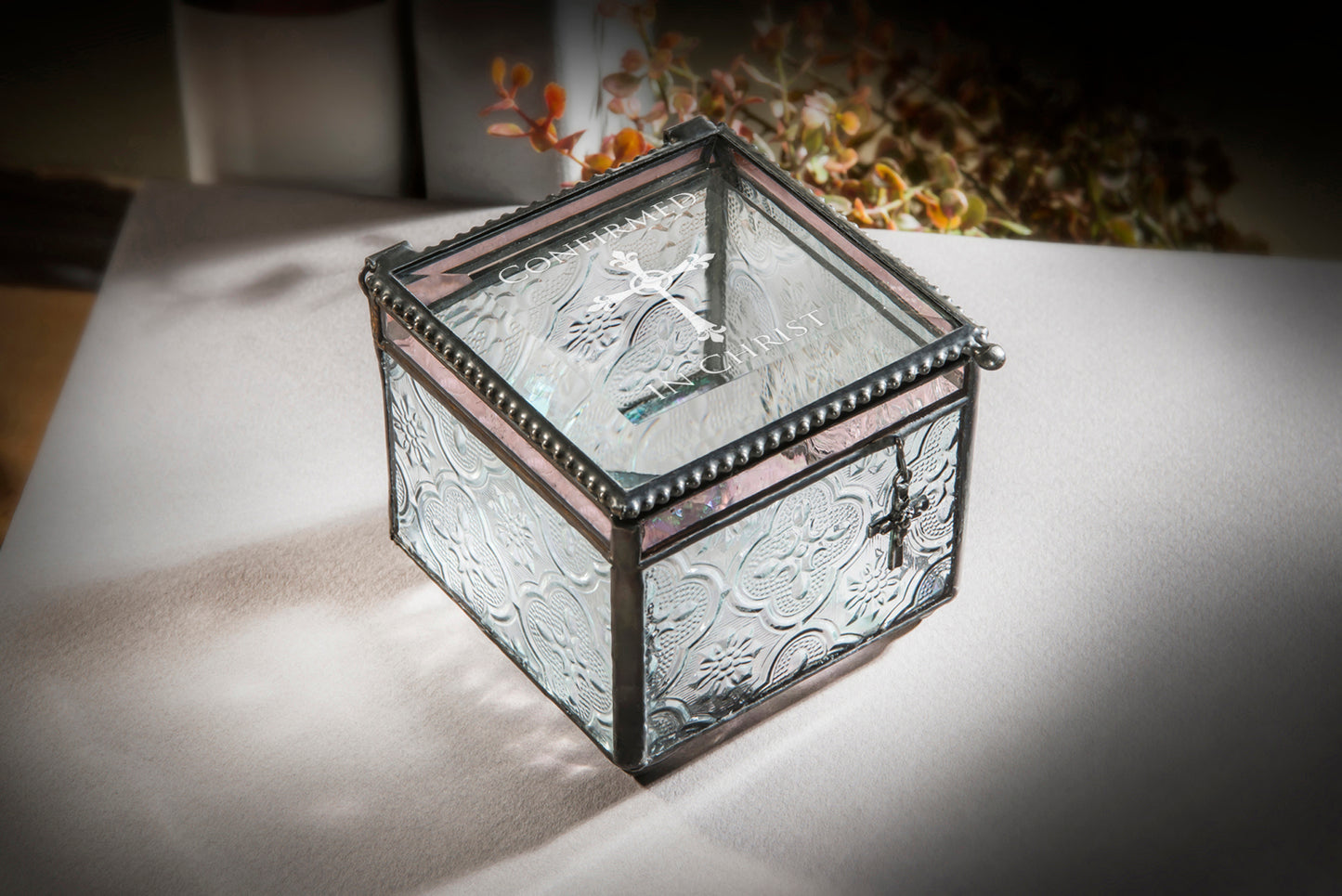 Box 631 EB802 Confirmation Keepsake Box w/Cross Charm