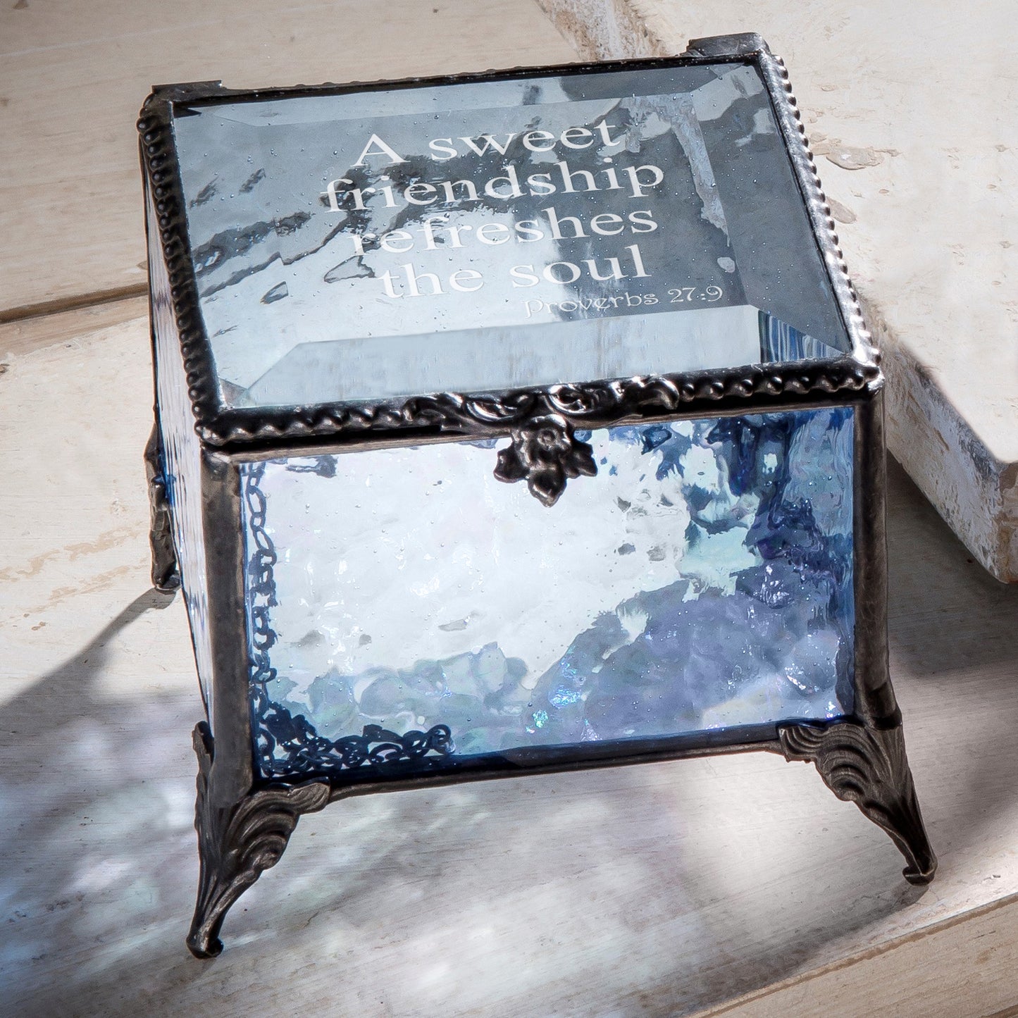 EB 701 Friendship Keepsake Box - Engraved - Proverbs 27:9