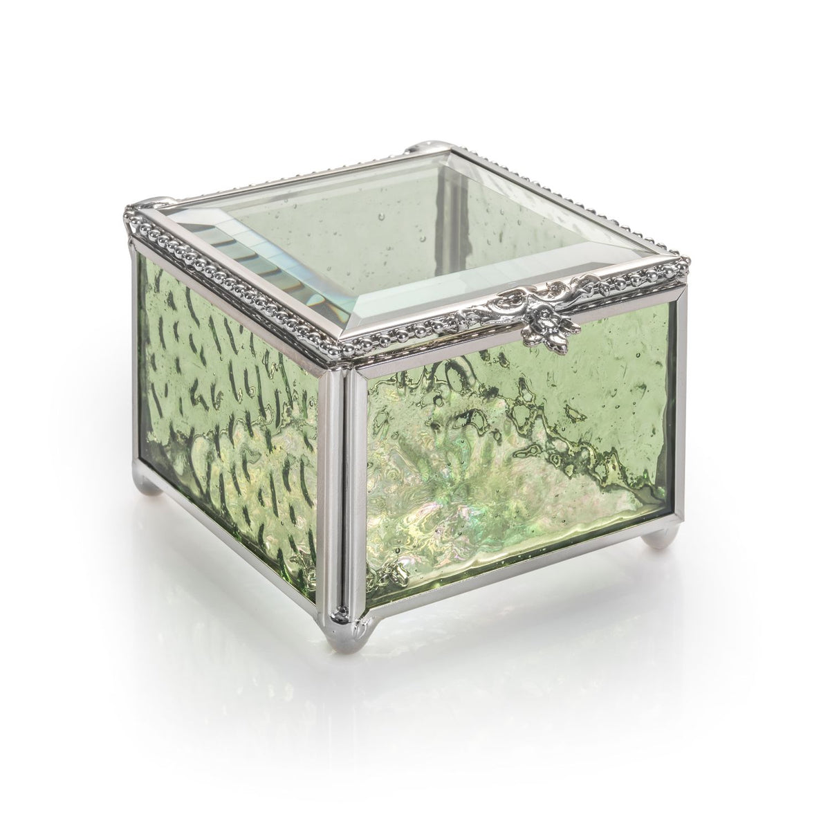 Sage Green Glass Keepsake Box | Box 929 | Wholesale