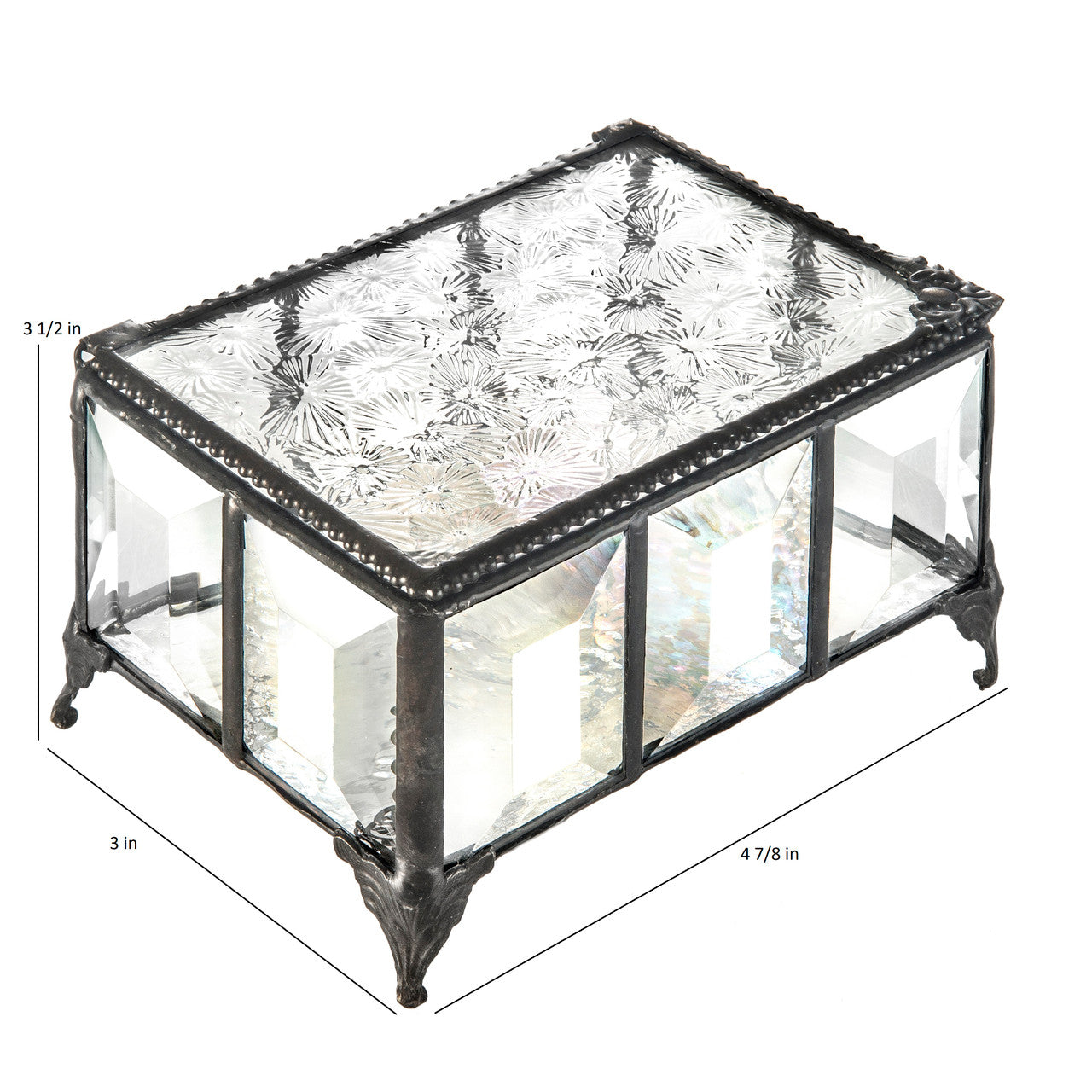 Box 762 Clear Florentine and Bevels Glass Box