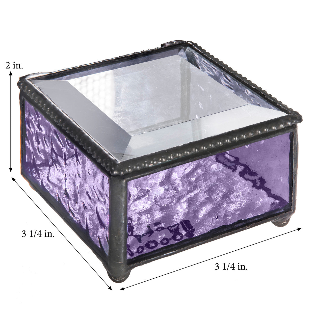 Box 899 Purple Glass Box - Round Feet