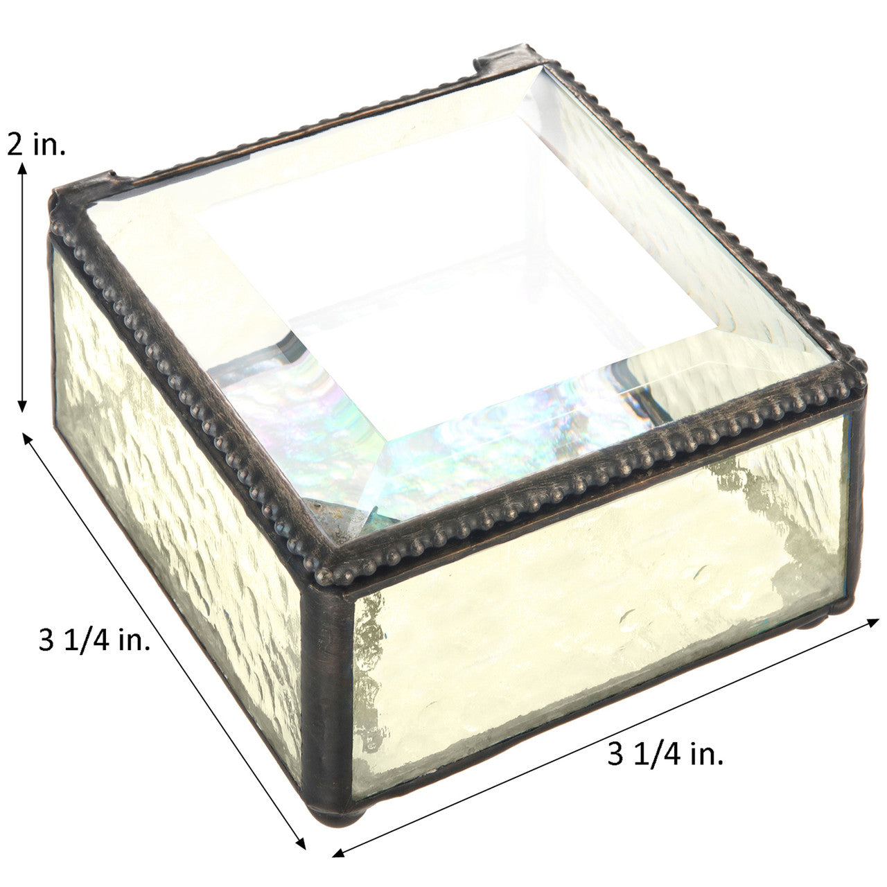 Box 908 Antique Yellow Glass Box