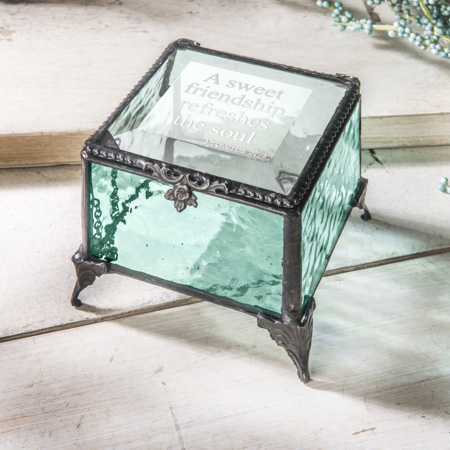 EB 701 Friendship Keepsake Box - Engraved - Proverbs 27:9
