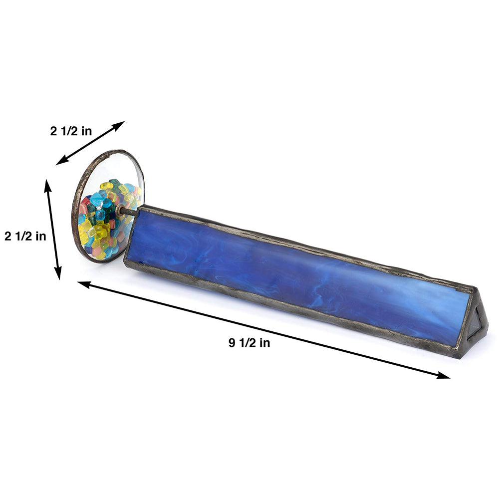 KAL 103 Blue Glass Kaleidoscope- Tumble Wheel