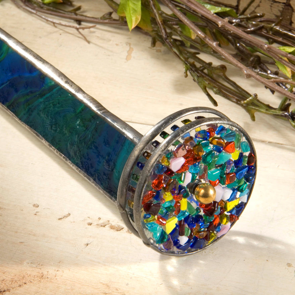 KAL 106 Blue/Green Opal Kaleidoscope - Double Wheel