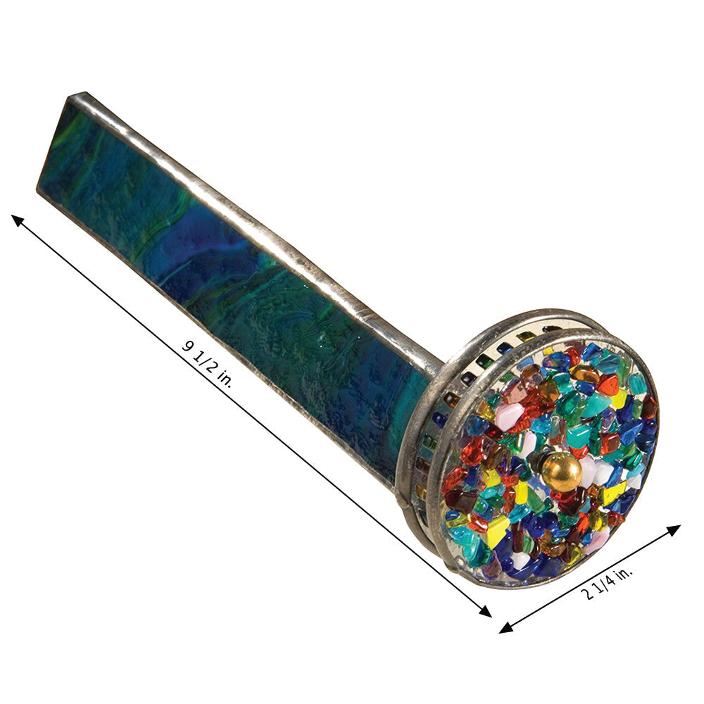 KAL 106 Blue/Green Opal Kaleidoscope - Double Wheel