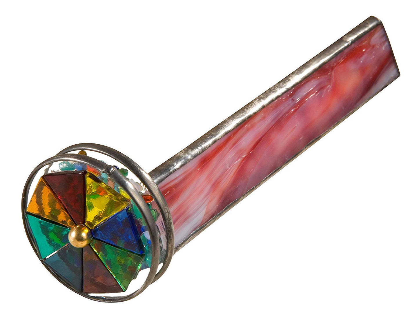 KAL 107 Red/White Opal Kaleidoscope - Double Wheel