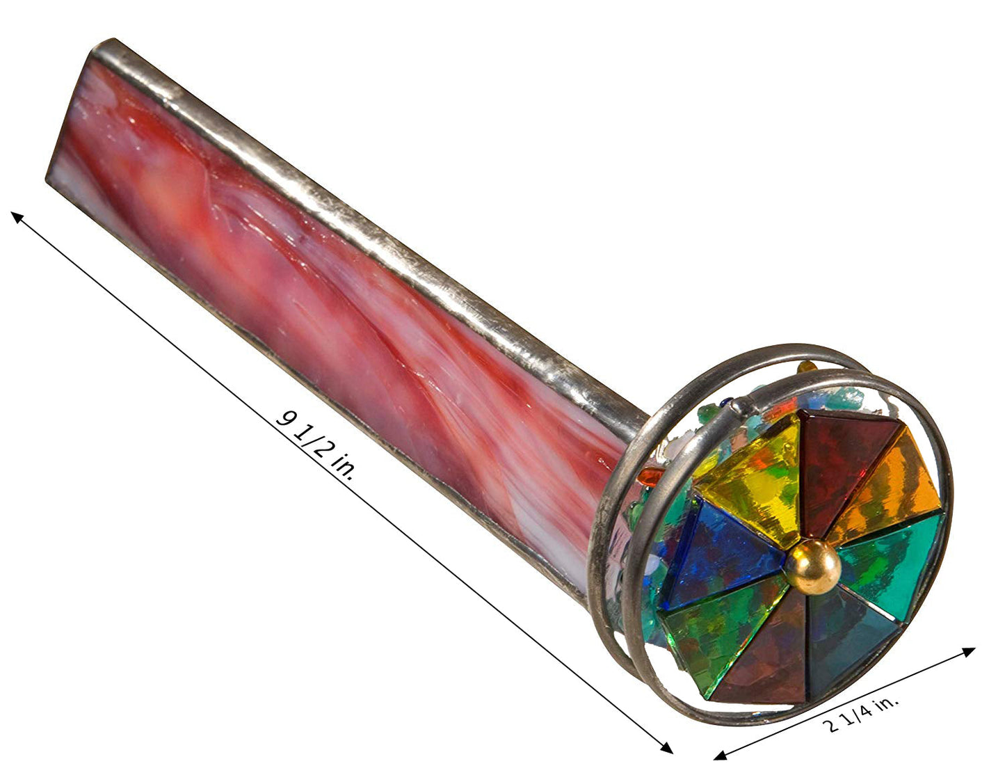 KAL 107 Red/White Opal Kaleidoscope - Double Wheel