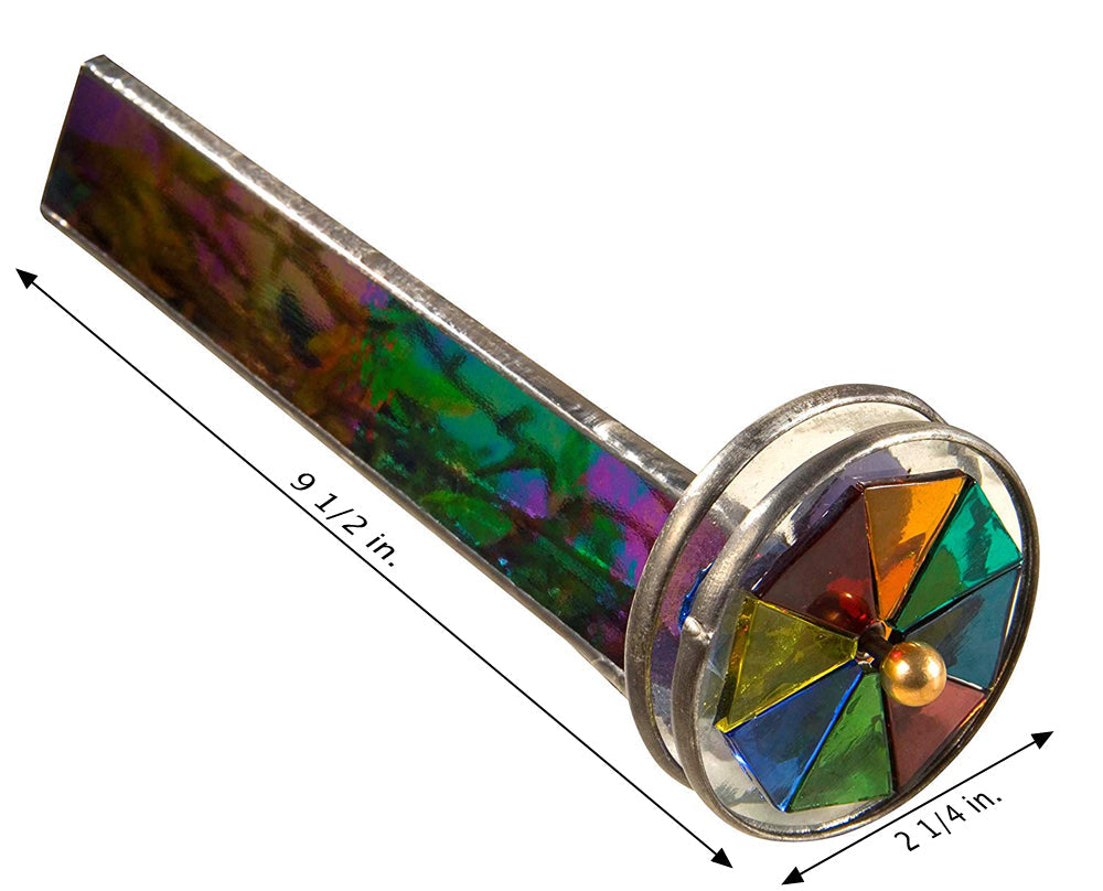 KAL 110 Black Iridescent Kaleidoscope - Double Wheel