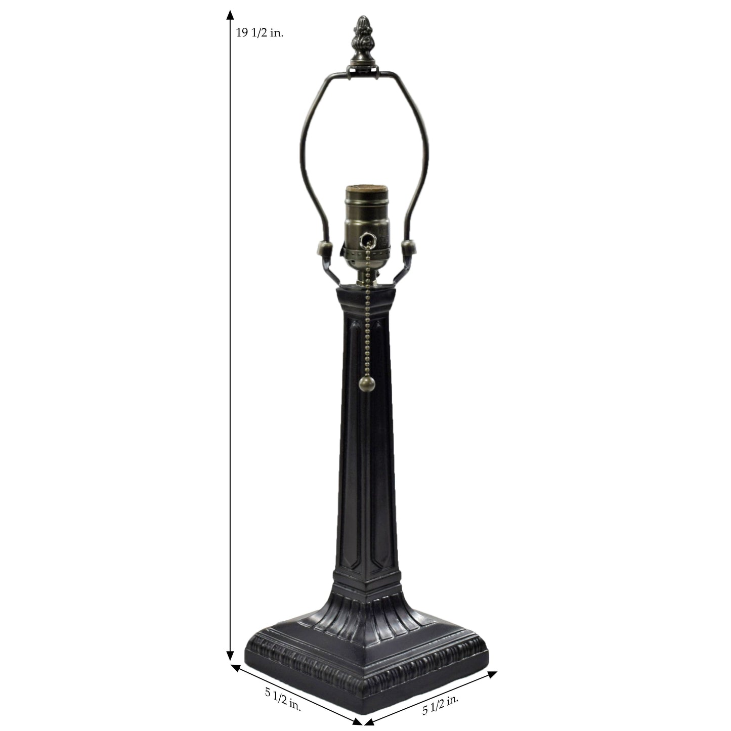 Lam 714 TB Ivory Opal Trimmed with Pastel Amber and Green Mission Lamp