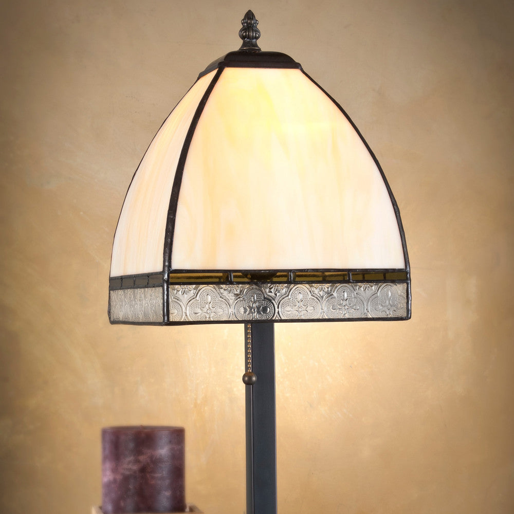 Lam 589-5 TB Ivory Curved Mission Lamp
