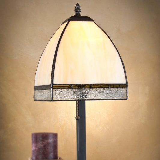 Lam 589-5 TB Ivory Curved Mission Lamp