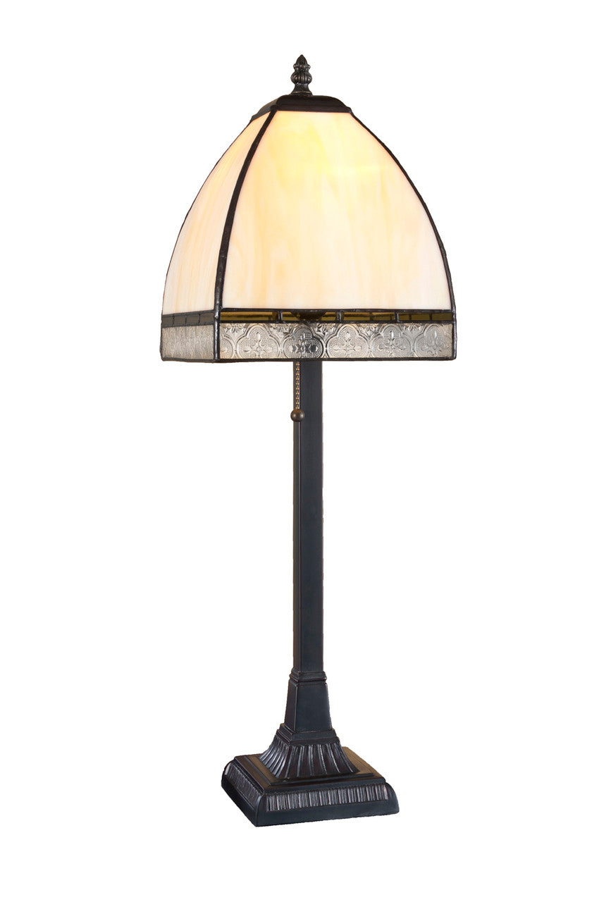Lam 589-5 TB Ivory Curved Mission Lamp