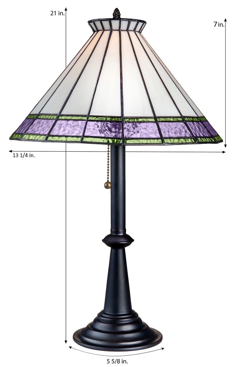 Lam 654-3 TB Purple, Pale Sage Accents with Crown Top