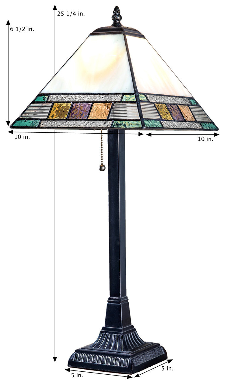 Lam 691 TB Pastel Multi Colored Mission Lamp