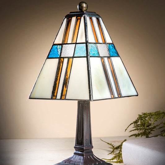 Lam 705 TB Brown, Turquoise and Ivory Accent Lamp