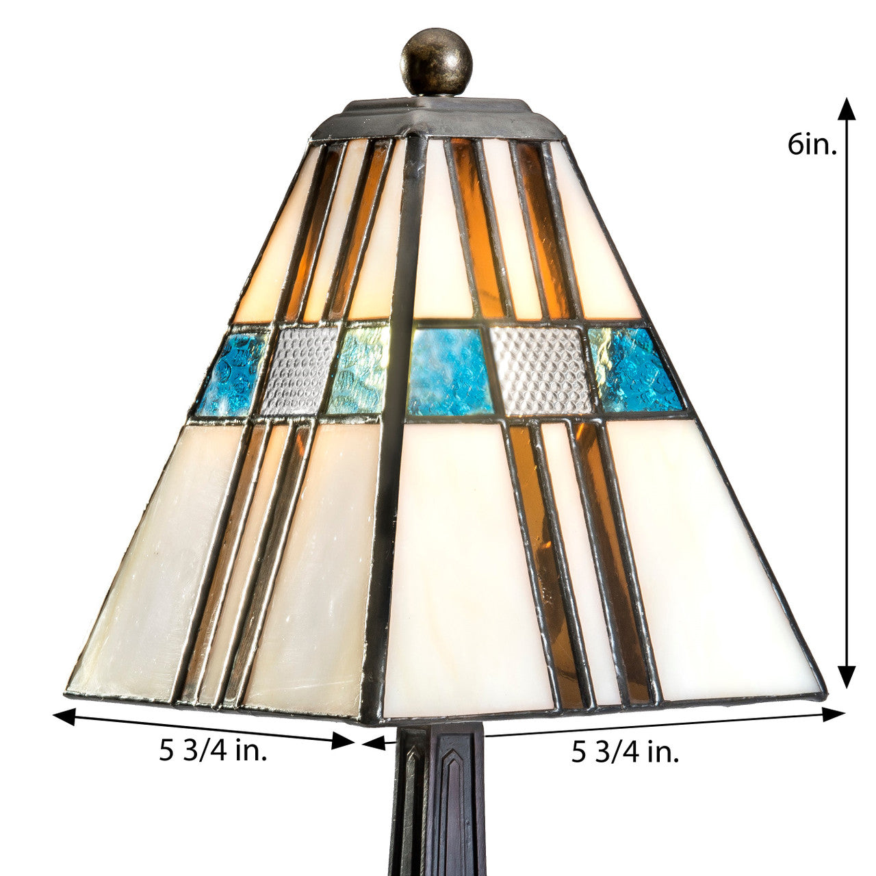 Lam 705 TB Brown, Turquoise and Ivory Accent Lamp
