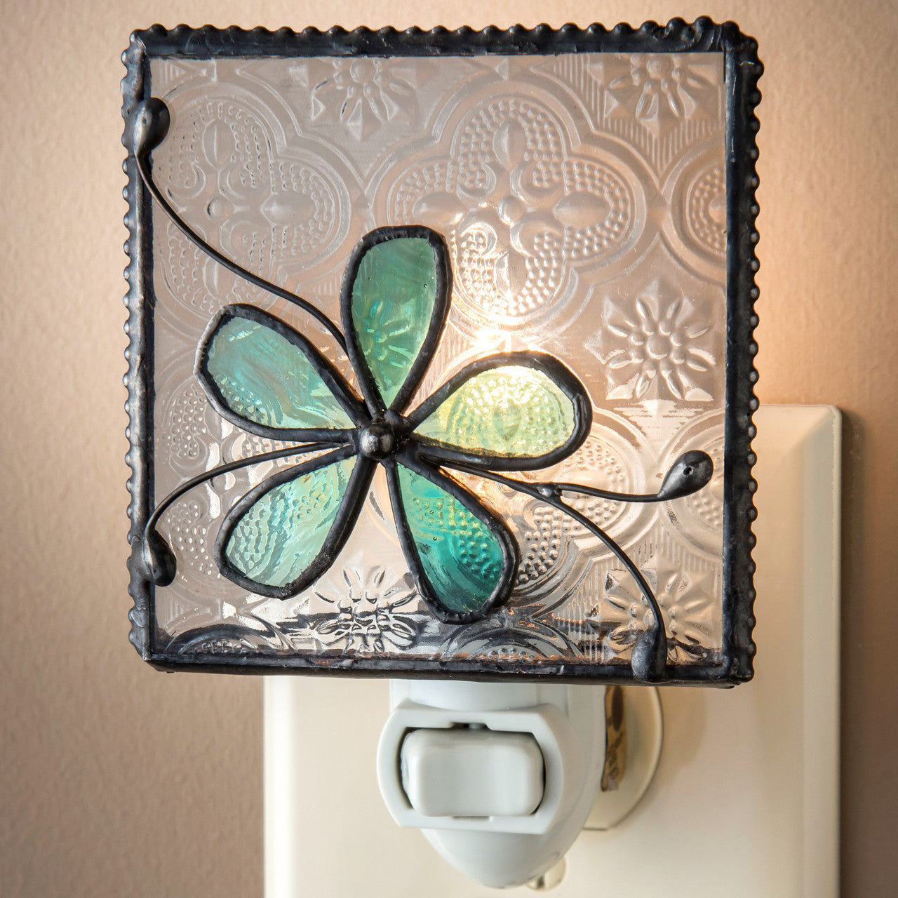 Ntl 129-3 Windsor Blue Flower Night Light