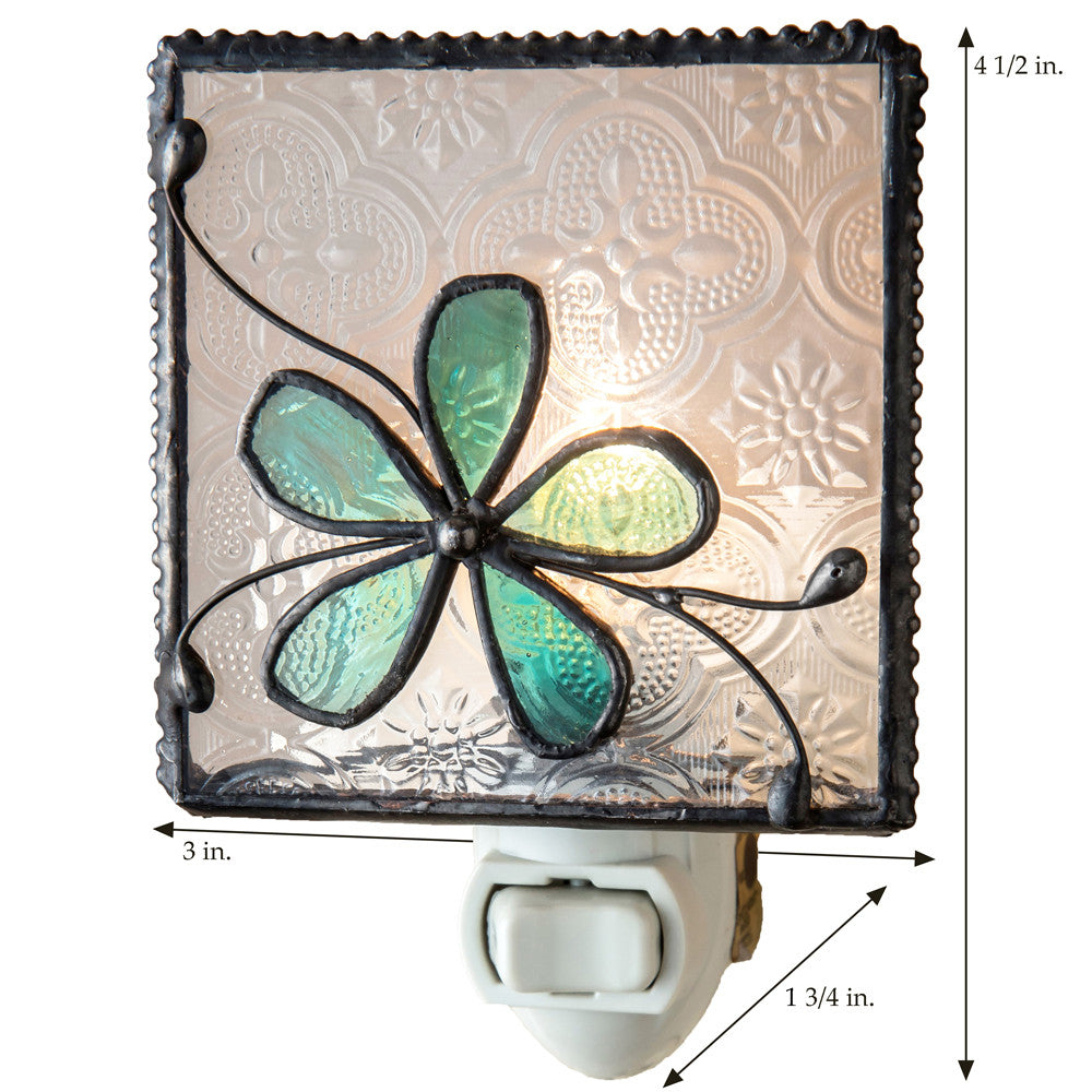 Ntl 129-3 Windsor Blue Flower Night Light