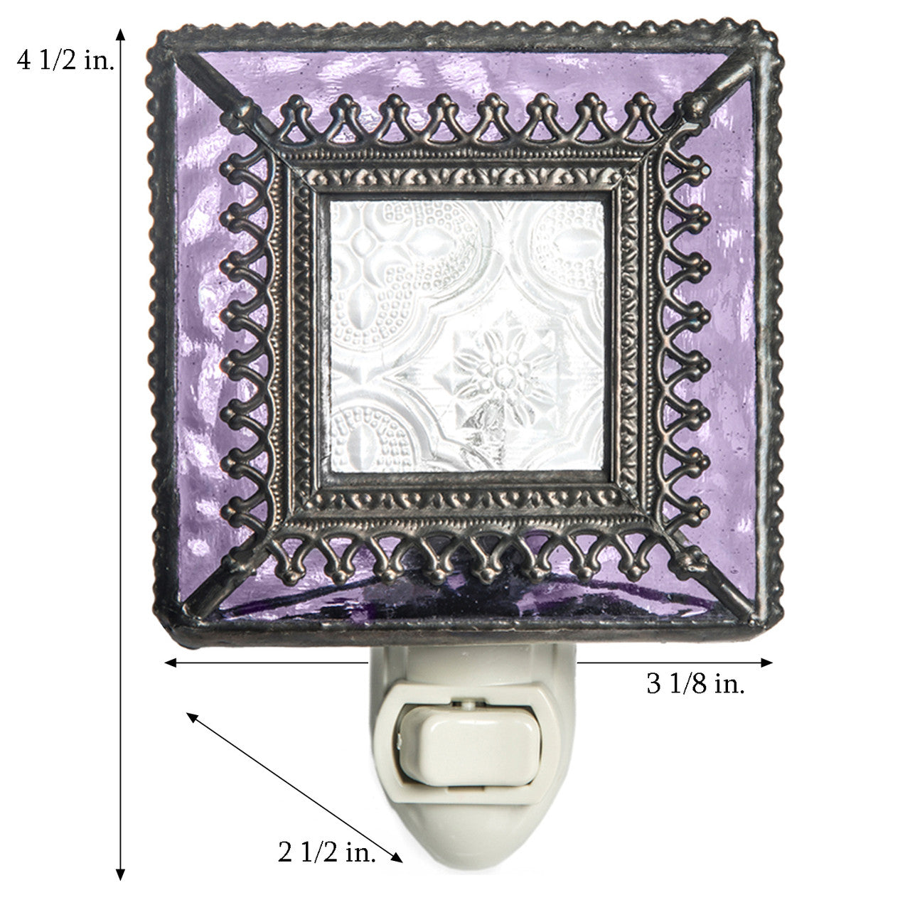 Ntl 212 Purple Night Light with Filigree Trim