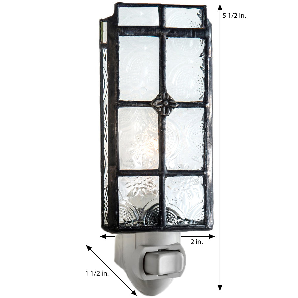 Ntl 113 Clear Vintage Window Pane Night Light
