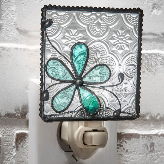 Ntl 129-3 Windsor Blue Flower Night Light
