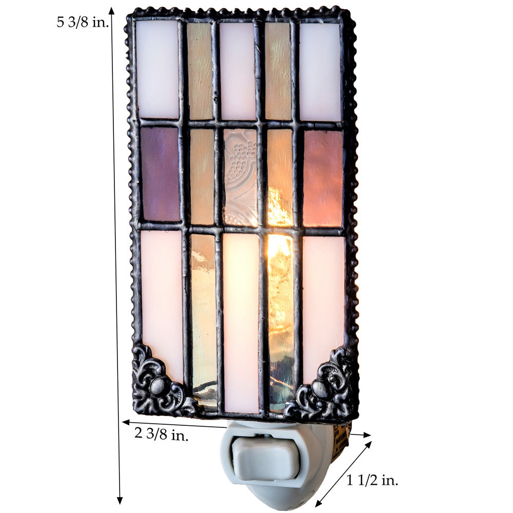 Ntl 170 Purple and Sage Green Mission Night Light