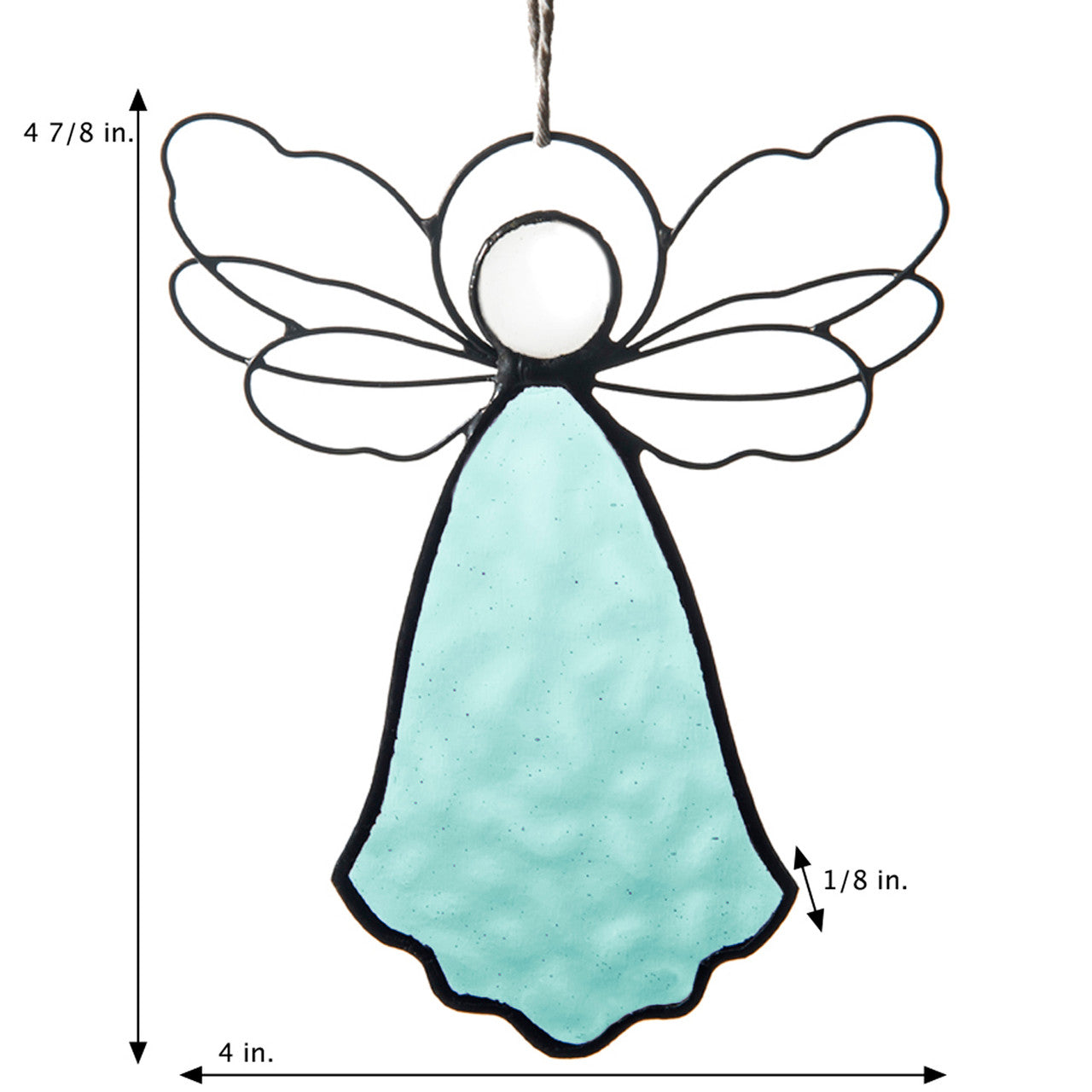 ORN 303-2 Windsor Blue Angel Ornament with Wire Wings