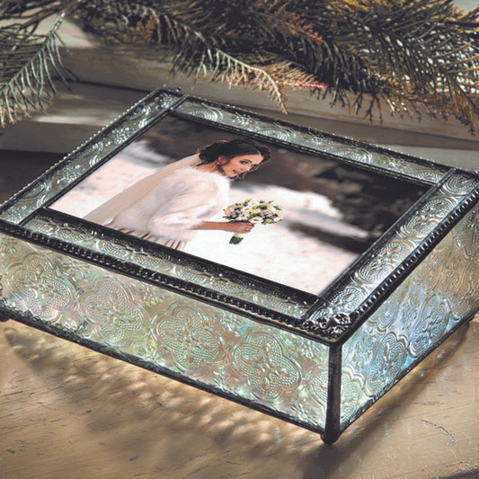 Pbox  127 Clear Vintage Glass Photo Box