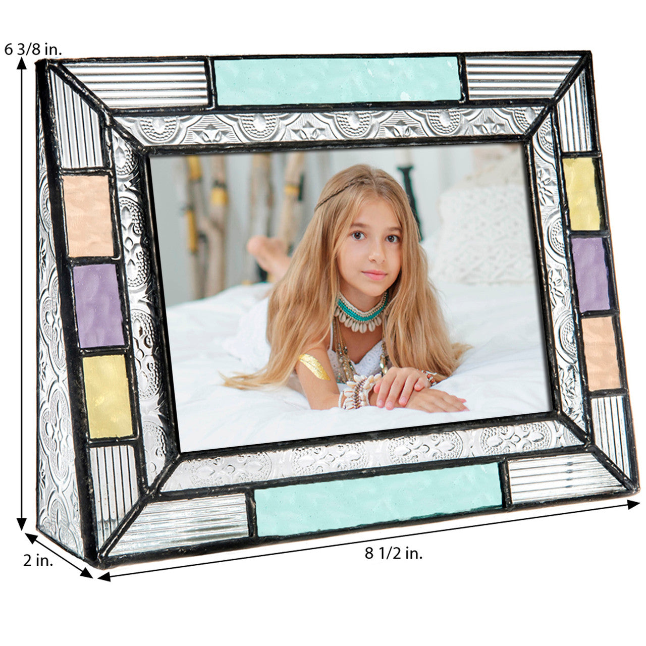 Pic 372 Pastel Multi Colored Glass Frame Series