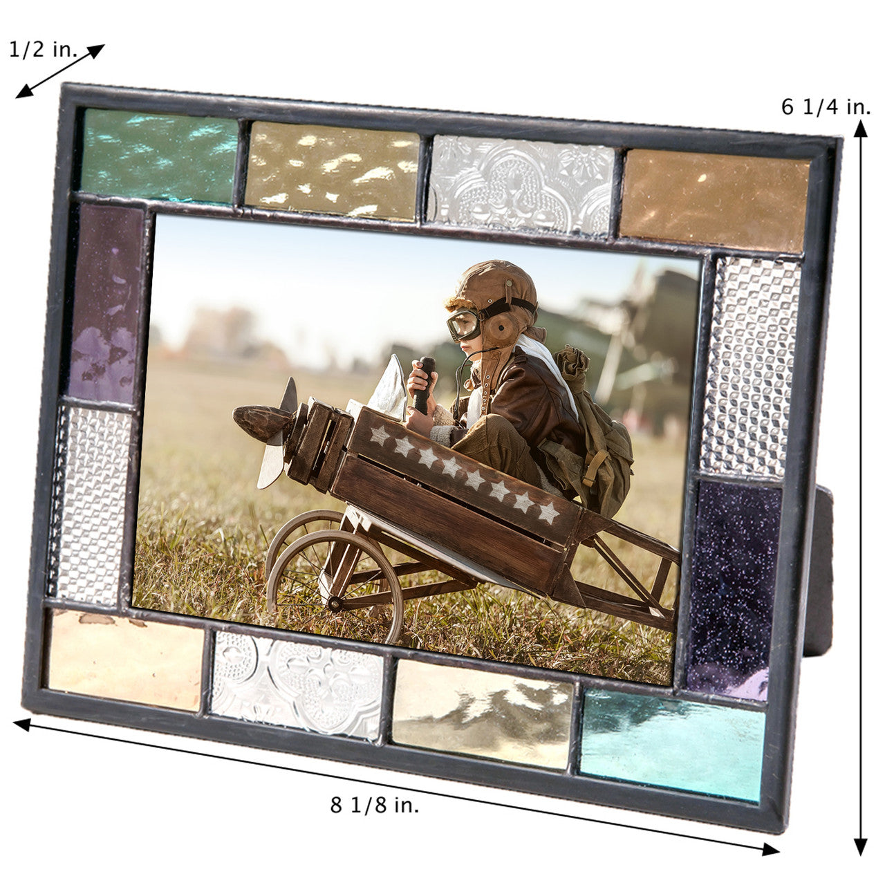 Pic 386 Multi Colored Glass - Easel Back Frame