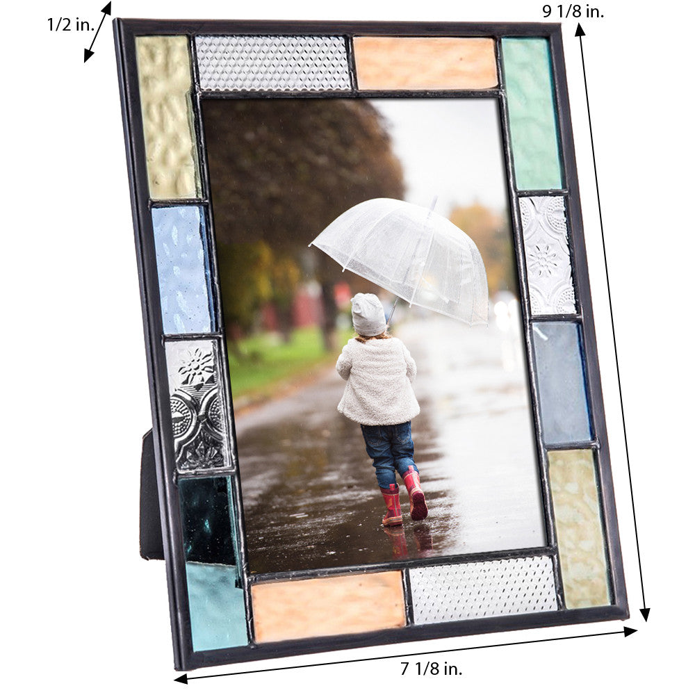 Pic 412-413 Multi Colored Pastel Glass - Easel Back Frame Series