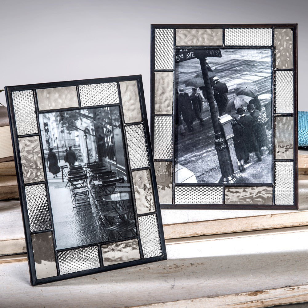 Pic 429 Grey and Textured Clear Glass - Easel Back Frame Series