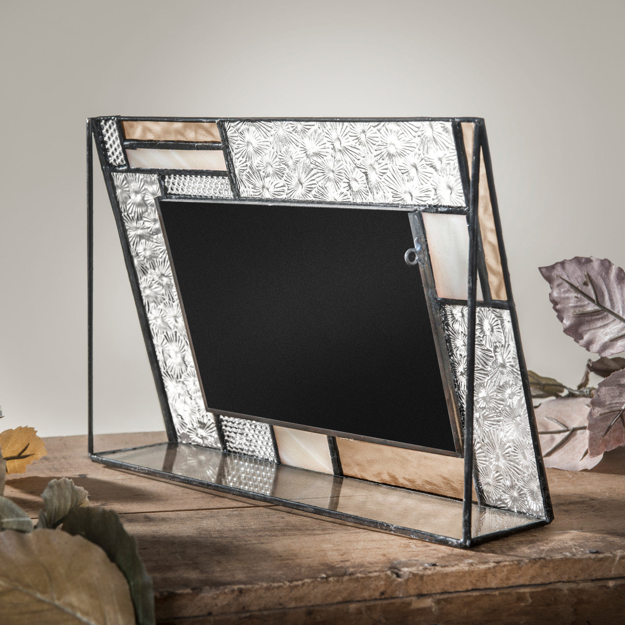 Pic 453 Peach, Ivory and Clear Vintage Glass Frame Series