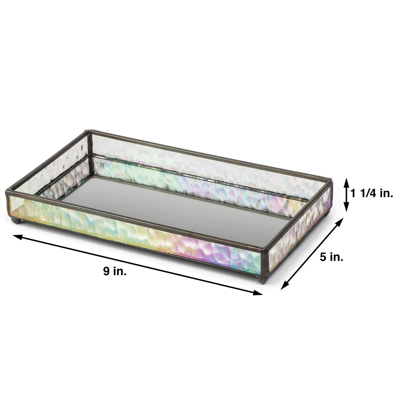 Tra 101 Clear Iridescent Glass Tray