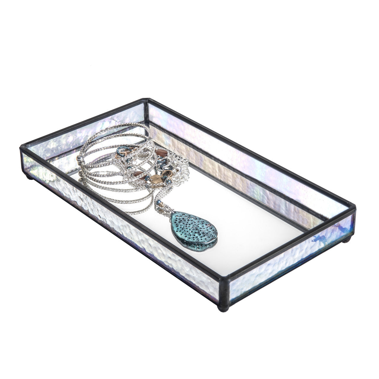 Tra 101 Clear Iridescent Glass Tray