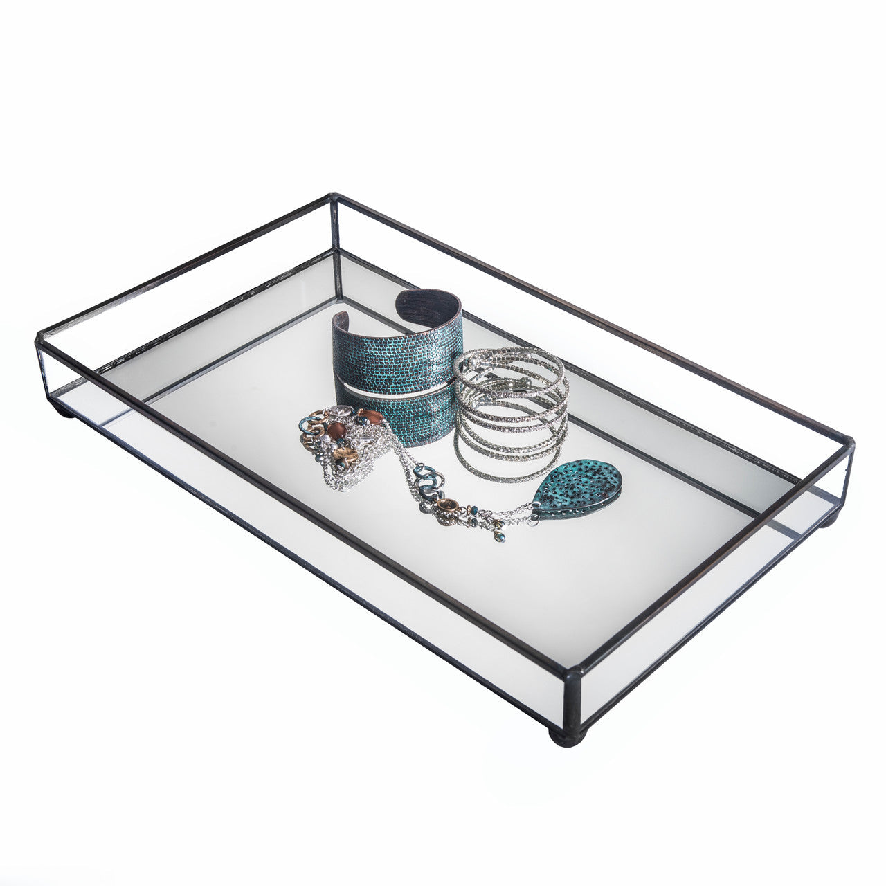 Tra 109 Clear Glass Tray 16 3/8 x 9 14 x 2 1/4
