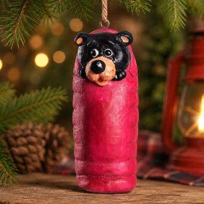 Camping Bear Ornament Personalized Bac 201 Bert Anderson