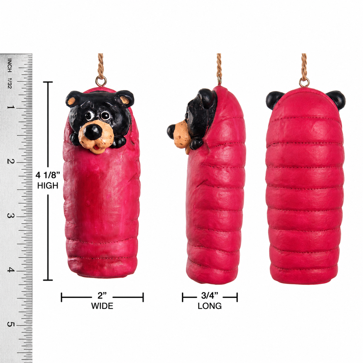 Camping Bear Ornament Personalized Bac 201 Bert Anderson