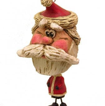 Bac 019 Santa Ornament with Rough Beard Set of 3