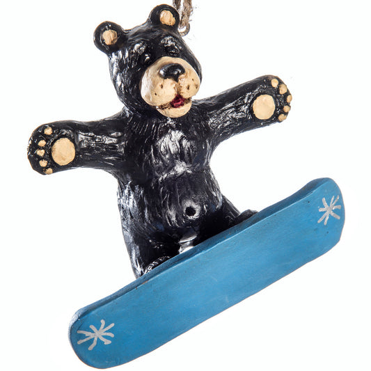 Bac 170 Snowboarding Bear Ornament Set of 3